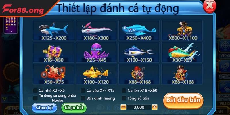 Ưu tiên bắn cá theo đàn